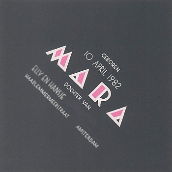 Geboortekaartje Mara