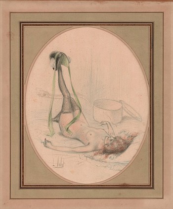 Jeune femme nue sur un lit