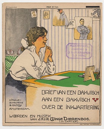 Brief van een bakvisch aan een bakvisch over de inkwartiering