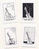 Gitaar kaartjes (set van 4)