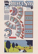 Postcard Cut out, Rocket Ship