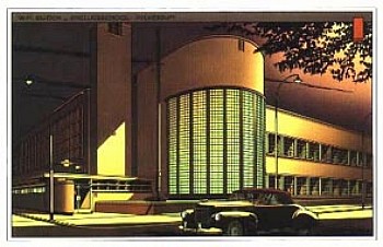 Postcard W.M. Dudok - Snelliusschool Hilversum