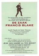 Uitnodiging De zaak Francis Blake